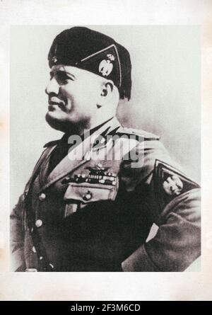 Benito Mussolini (1883-1945), Prime Minister and dictator of Italy from ...