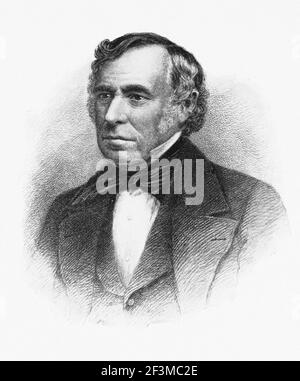 Portrait of president Zachary Taylor. Zachary Taylor (1784 – 1850) was the 12th president of the United States, serving from March 1849 until his deat Stock Photo