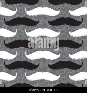 Mustache seamless pattern Stock Vector