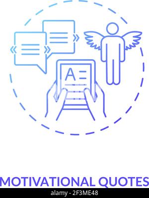Motivational quotes concept icon Stock Vector