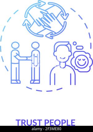 Trust people concept icon Stock Vector