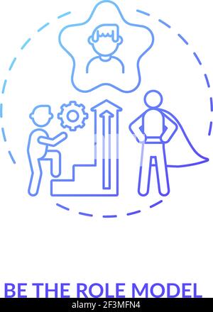 Be role model concept icon Stock Vector