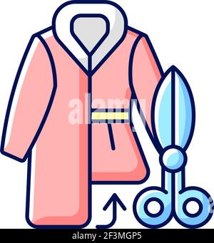 Fur repair and alterations RGB color icon Stock Vector