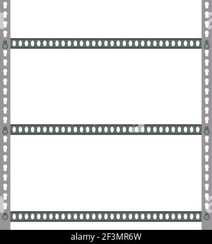 Empty metallic storage shelves. Stock Vector