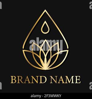Drop Lotus Flower Creative Logo Design. Modern Idea logos designs ...