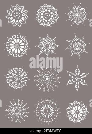 Snowflake stars abstract vector Stock Vector Image & Art - Alamy