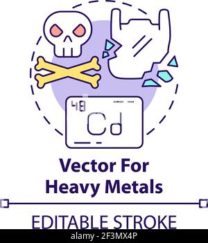 Vector for heavy metals concept icon Stock Vector