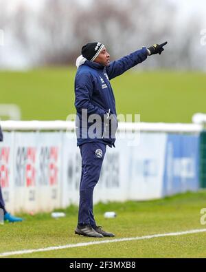 HAYES, ENGLAND. MARCH 16TH: QPR U23 coach Andy Impey during the Professional Development League 2 (South) between Queens Park Rangers and Cardiff City at QPR training ground, Harlington, London on Tuesday 16th March 2021. (Credit: Ian Randall | MI News) Credit: MI News & Sport /Alamy Live News Stock Photo