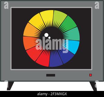 Illustration of retro TV character Stock Vector