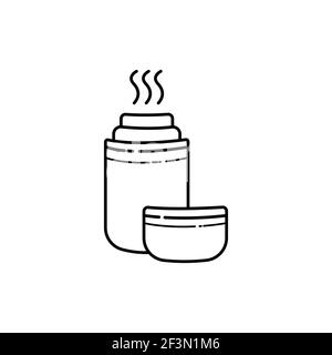 Thermos Linear Icon. Modern Outline Thermos Logo Concept on Whit Stock  Vector - Illustration of flask, line: 133515496