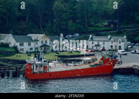 The Islay to Jura Ferry at Port asking in 1988 Stock Photo