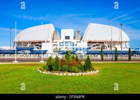 Sochi, Russia - October 04, 2020: Fisht Football Olympic Stadium in Sochi Olympic Park is located in Adler city. Park was constructed for the 2014 Win Stock Photo