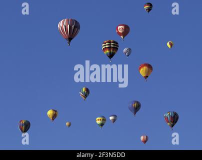 Balloons at the annual International Hot Air Balloon Fiesta, Albuquerque, New Mexico, USA | NONE | Stock Photo