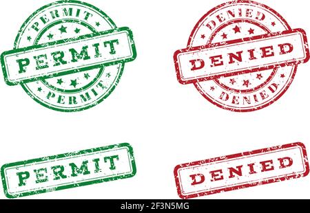 Green and red logo stamp. Stock Vector