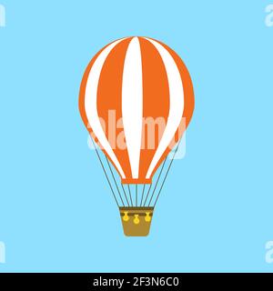 Hot air balloon icon, modern minimal flat design style symbol. Vector ...