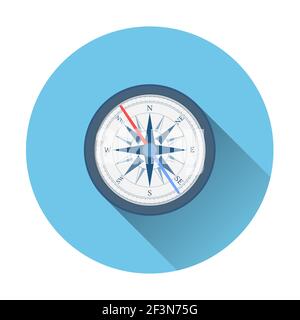 Compass Wind Rose and Globe Navigation Emblem isolated on black. Vector ...
