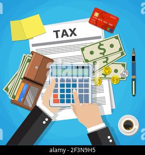 tax payment design Stock Vector