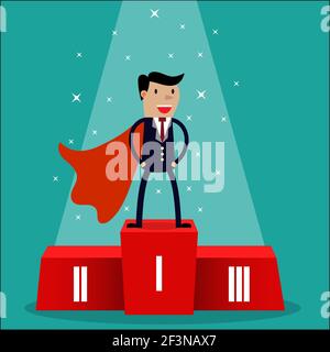 Cartoon super businessman Stock Vector