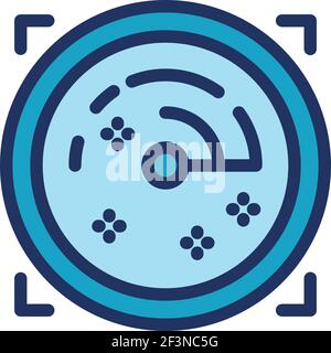 Ship radar icon. Outline Ship radar vector icon for web design isolated on white background Stock Vector