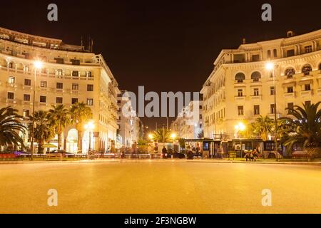 THESSALONIKI, GREECE - OCTOBER 11, 2016: Aristotelous Square is the main city square of Thessaloniki, Greece and is located on Nikis avenue, on the wa Stock Photo