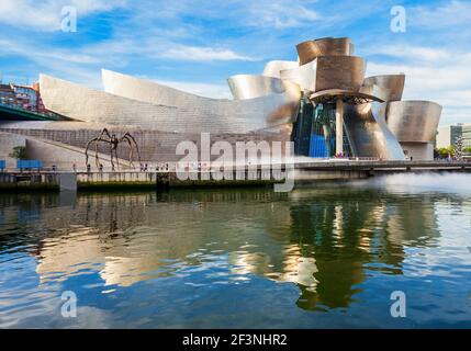 BILBAO, SPAIN - SEPTEMBER 28, 2017: The Guggenheim Museum is a museum of modern and contemporary art, located in Bilbao, northern Spain Stock Photo