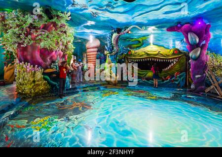 DALAT, VIETNAM - MARCH 13, 2018: Hang Nga guesthouse or Crazy House interior, an unconventional fairy tale building in Dalat in Vietnam Stock Photo