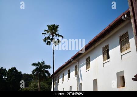 Archaeological museum in goa near Basilica of bom jesus church with blue sky Stock Photo