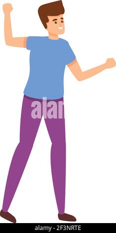 Hyperactive person icon. Cartoon of hyperactive person vector icon for web design isolated on white background Stock Vector