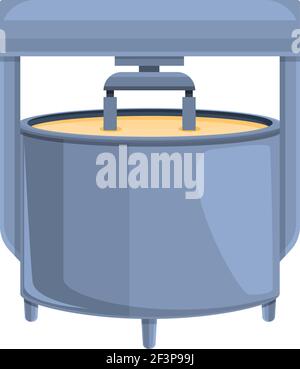 Coagulation cheese machine icon. Cartoon of coagulation cheese machine vector icon for web design isolated on white background Stock Vector