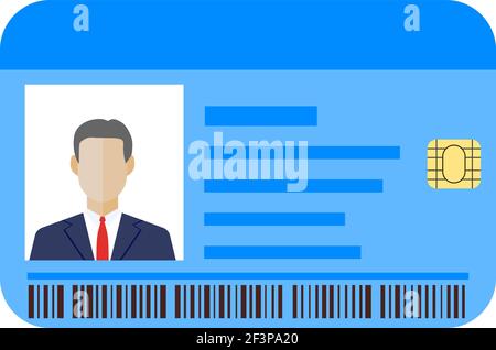 Id cards template with man Stock Vector