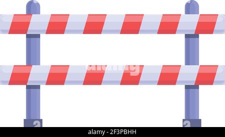 Railroad block barrier icon. Cartoon of Railroad block barrier vector ...