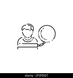 Child slavery concept icon. Kids labour exploitation abstract idea thin ...