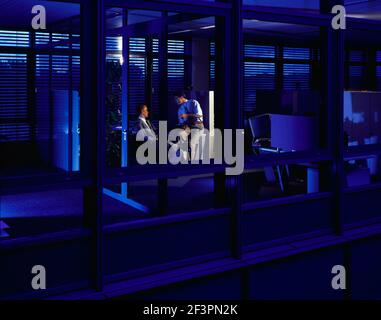 Architekturimpression ,Architekturimpression mit IT Mitarbeitern Stock Photo
