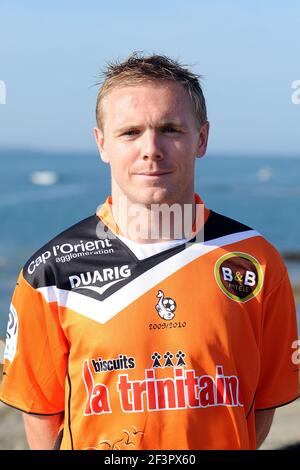 FOOTBALL - FRENCH CHAMPIONSHIP 2009/2010 - L1 - FC LORIENT PRESENTATION - 4/10/2009 - PHOTO PASCAL ALLEE / FLASH PRESS - ANTOINE BURON Stock Photo