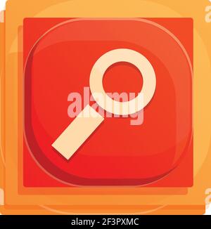 Search button interface icon. Cartoon of Search button interface vector icon for web design isolated on white background Stock Vector