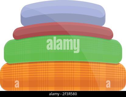 Used clothes stack icon. Cartoon of Used clothes stack vector icon for ...