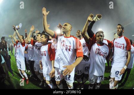 FOOTBALL - FRENCH CHAMPIONSHIP 2009/2010 - L2 - STADE BRESTOIS v FC TOURS - 30/04/2010 - PHOTO PASCAL ALLEE / DPPI - CELEBRATION BREST Stock Photo