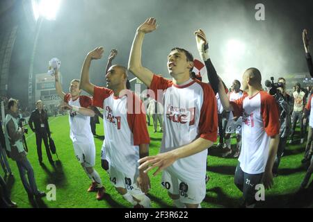 FOOTBALL - FRENCH CHAMPIONSHIP 2009/2010 - L2 - STADE BRESTOIS v FC TOURS - 30/04/2010 - PHOTO PASCAL ALLEE / DPPI - CELEBRATION BREST Stock Photo