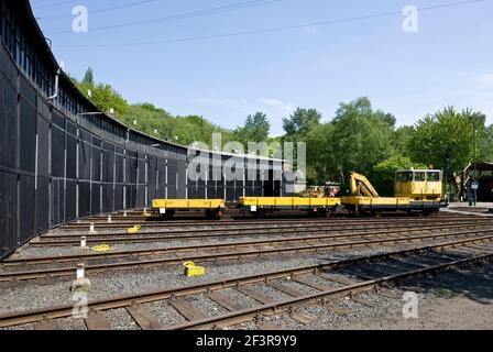 Ringlokschuppen mit Drehscheibe, Bochum-Dahlhausen, Eisenbahnmuseum Stock Photo