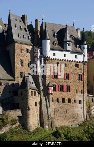 Palas, Blick von Westen, Burg Eltz Stock Photo