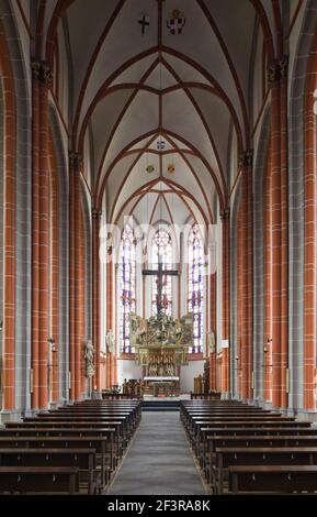 Mittelschiff, Blick nach Osten, Kranenburg, Pfarrkirche Peter und Paul Stock Photo