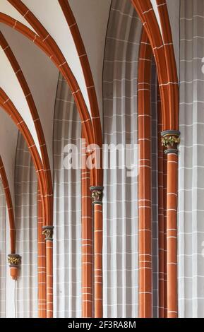 Dienste im nˆrdlichen Seitenschiff, Blick nach Osten, Kranenburg, Pfarrkirche Peter und Paul Stock Photo