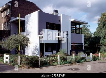 The Rietveld Schroder House (also known as the Schroder House), built in 1924 by Dutch architect Gerrit Rietveld in Utrecht, Holland. Stock Photo