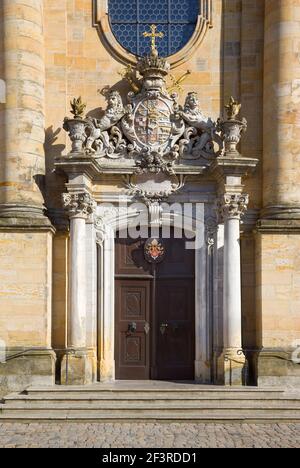 Westportal, Gˆ?weinstein, Wallfahrtskirche Stock Photo