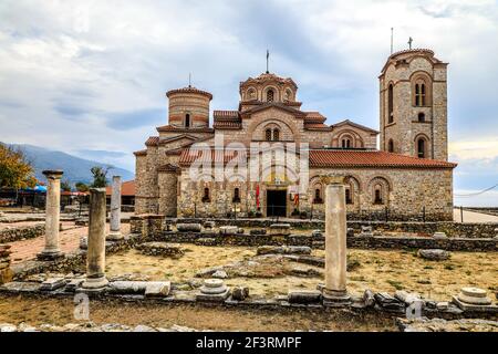 Plaosnik and St. Clements Curch, North Macedonia, Europe Stock Photo