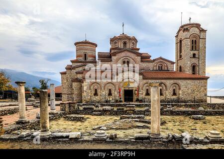 Plaosnik and St. Clements Curch, North Macedonia, Europe Stock Photo