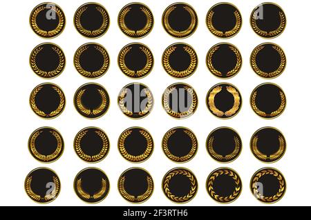Vector black medal Stock Vector