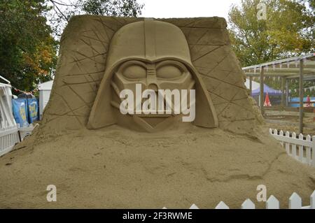 Sand Sculptures at Sandworld Stock Photo