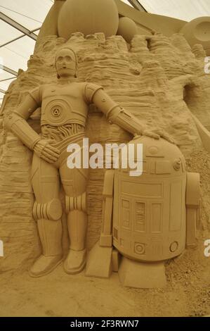 Sand Sculptures at Sandworld Stock Photo