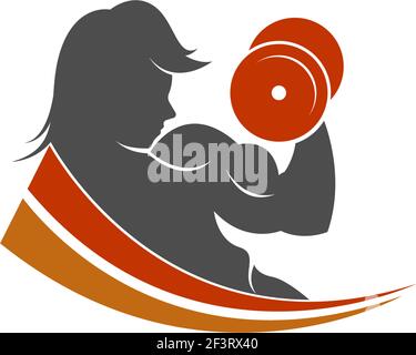 Muscle arm icon logo design vector illustration Stock Vector